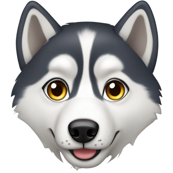 Husky with different colored eyes emoji