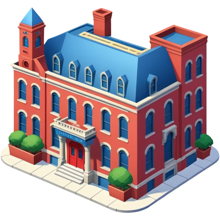 Isometric exterior doctor strange sanctum Santorum in Greenwich village, the avengers emoji