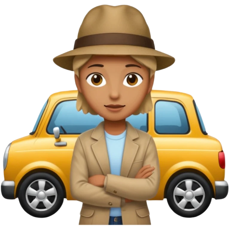 A car ave hat emoji