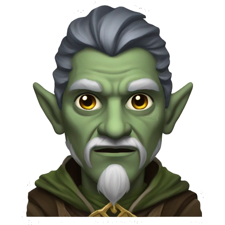 half-orc male wizard necromancer emoji