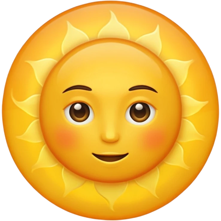 Sun yellow colored simple and visible emoji