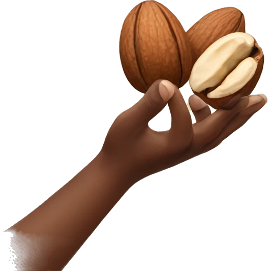 Nuts in hand emoji