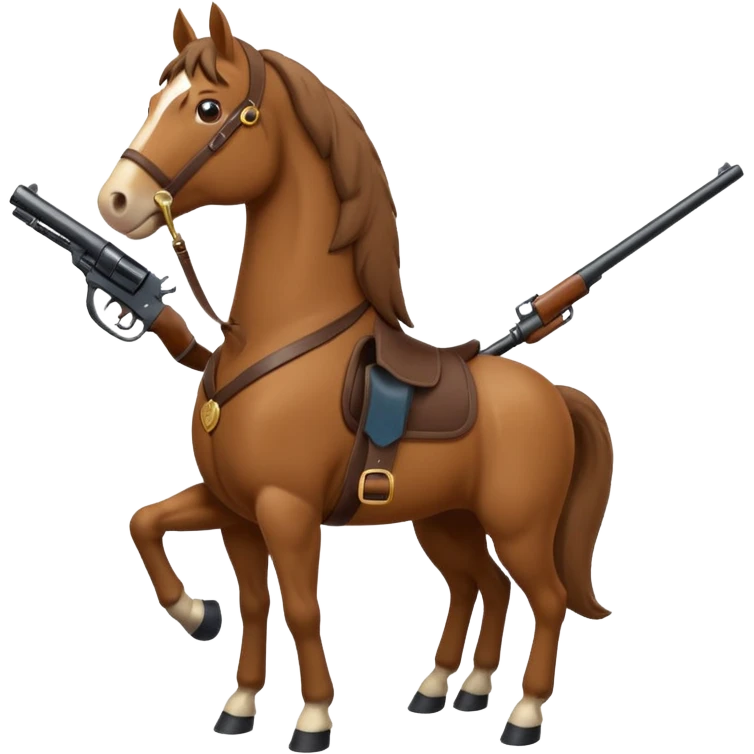 horse with a gun emoji