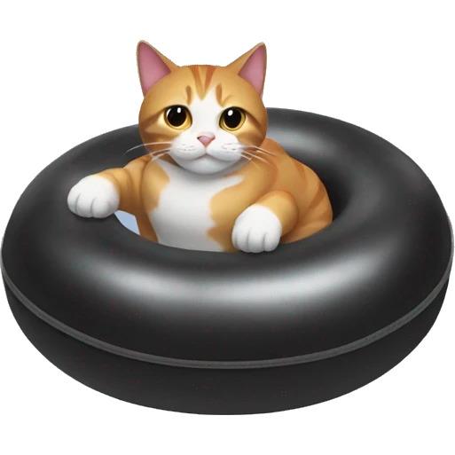 cat in an inner tube emoji