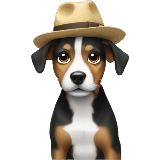 Dog with coboy hat emoji