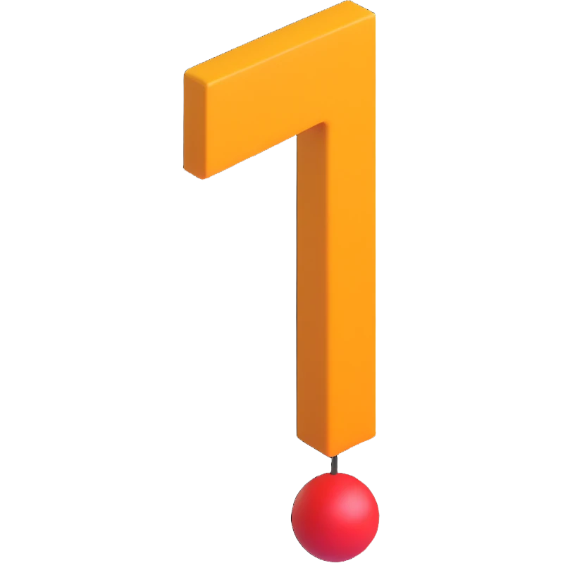exclamation mark, 3D effect, modern look emoji