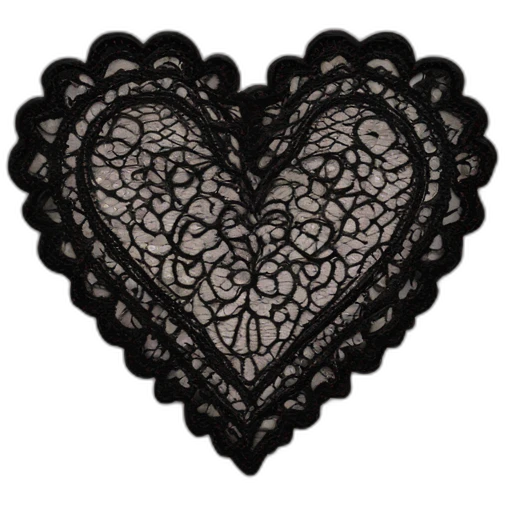 Black lace heart emoji