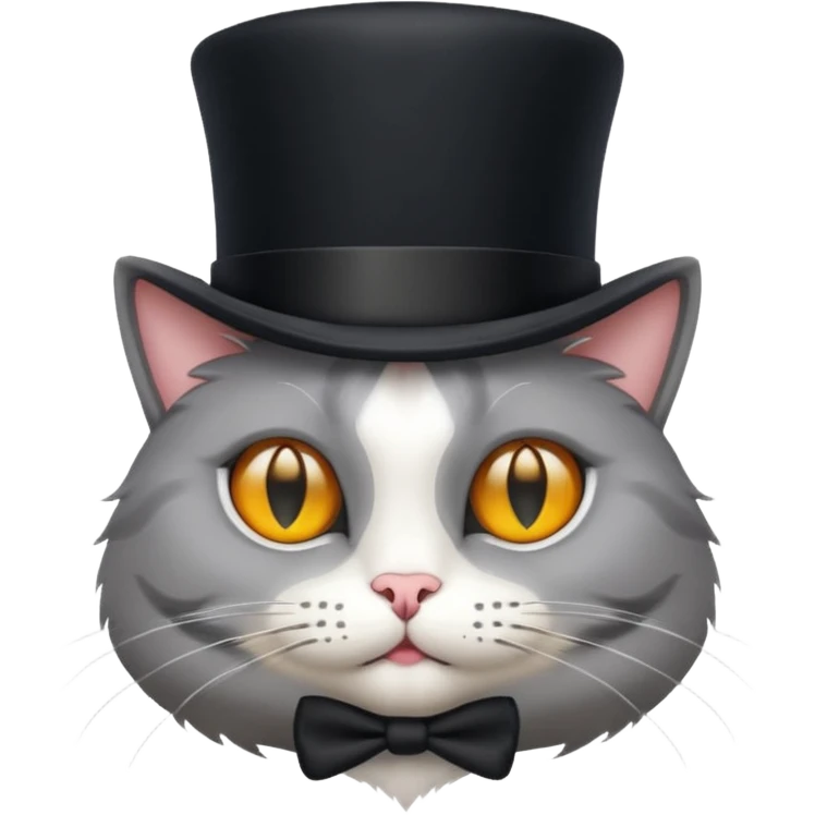 cat wearing a tophat emoji