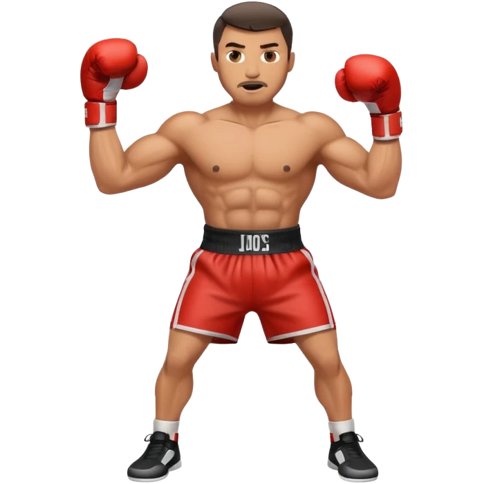 guy workout boxing full body emoji