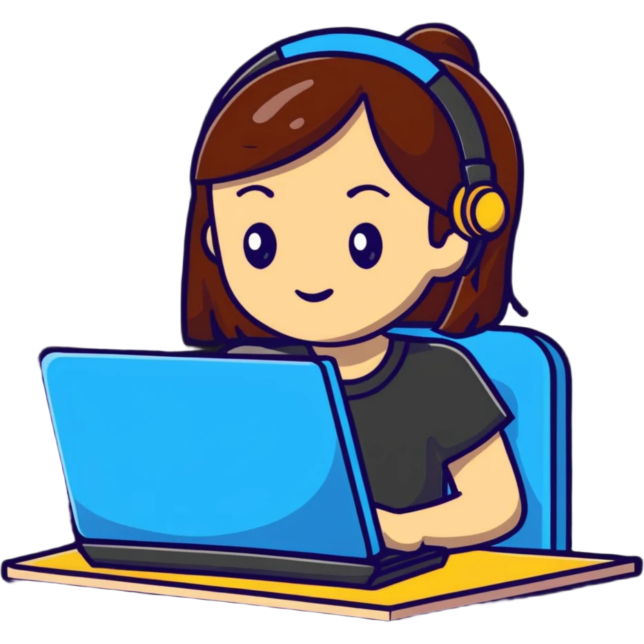 chica con computadora emoji