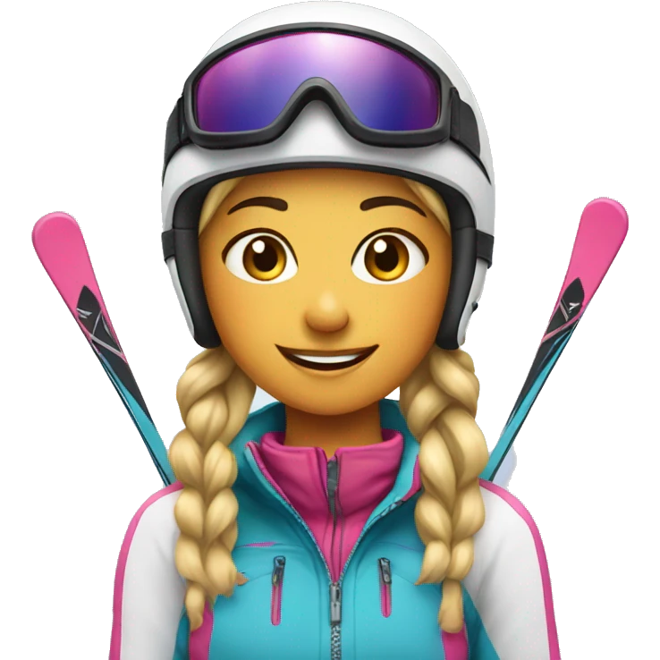 Skiing girl emoji