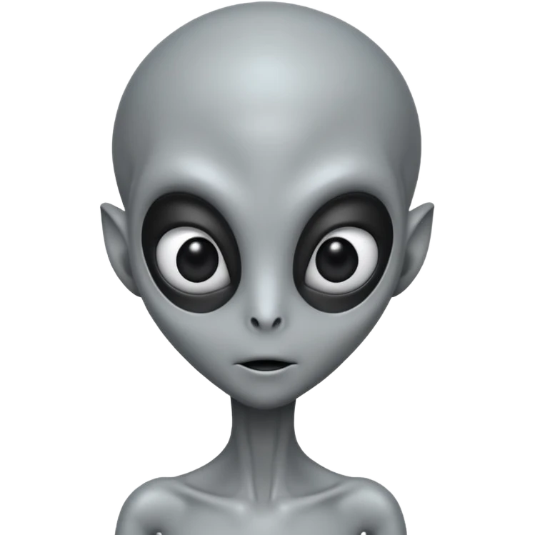 fullbody gray alien emoji