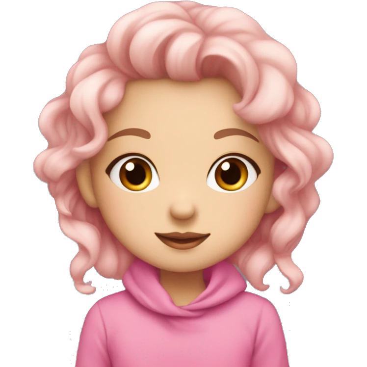 cute girlie with pink ིྀ  emoji