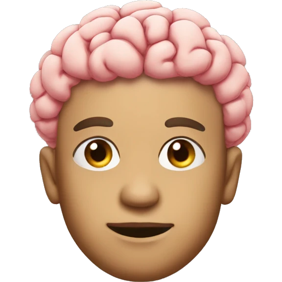 One almighty big brain of future colorfull  emoji