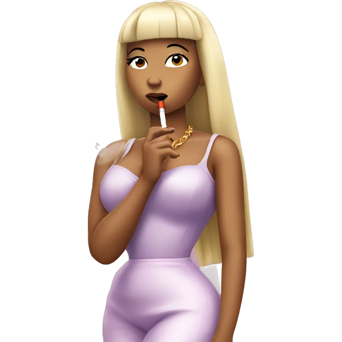 Nicki Minaj smoking a cigarette  emoji