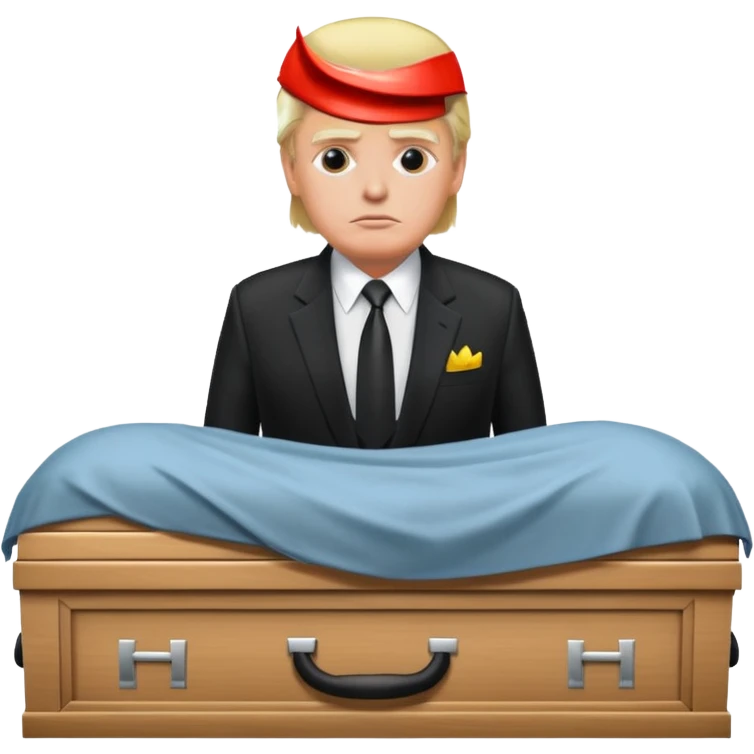 Trump in a casket  emoji