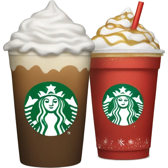 Starbucks Christmas drink emoji