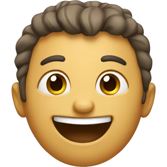 Happy but stress emoji