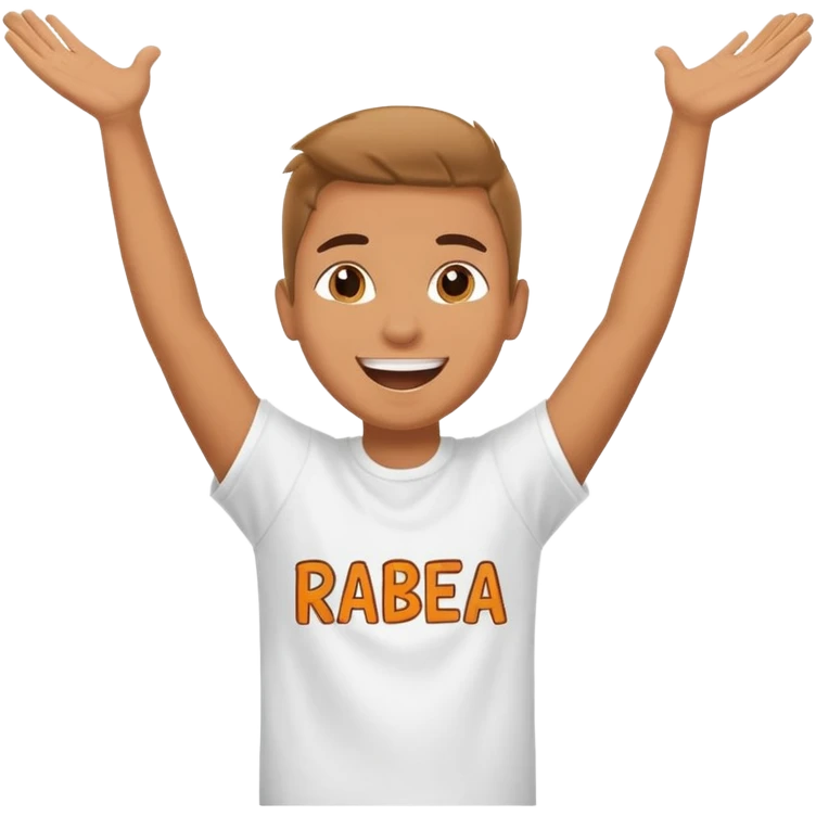 the words "Rabea! Rabea!" and a cheering smiley emoji