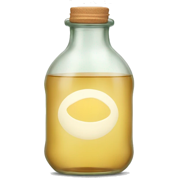 glass bottle with light colored tea emoji
