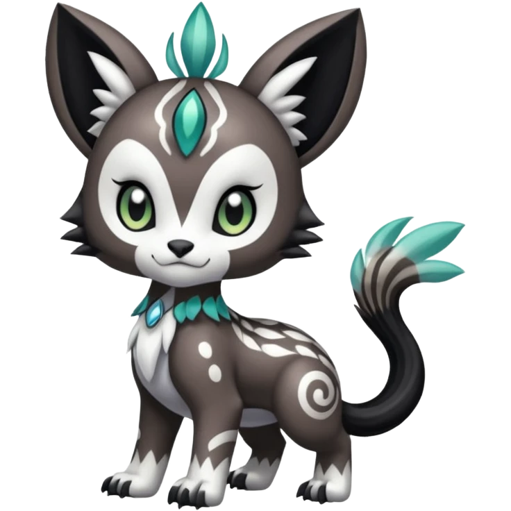 Meloetta-Garurumon-Pokémon-Digimon-Fakémon-fusion-hybrid-creature emoji