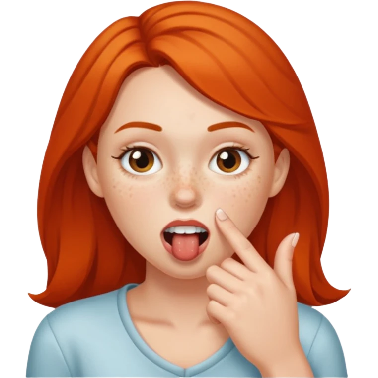 biting her finger emoji