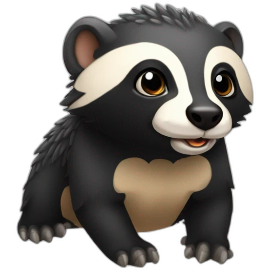 Cute honeybadger emoji