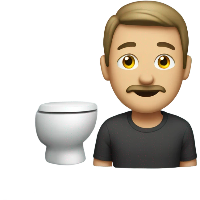 man in a toilet emoji