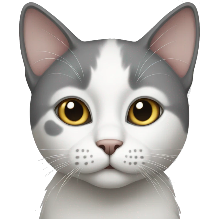 White and grey cat emoji