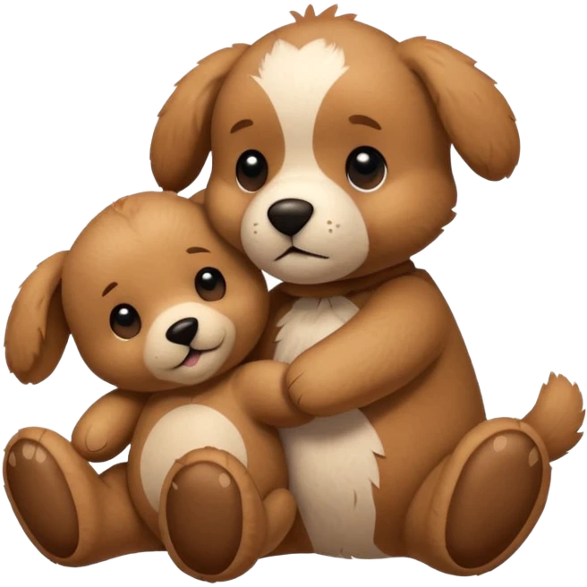 Puppy + teddy bear emoji