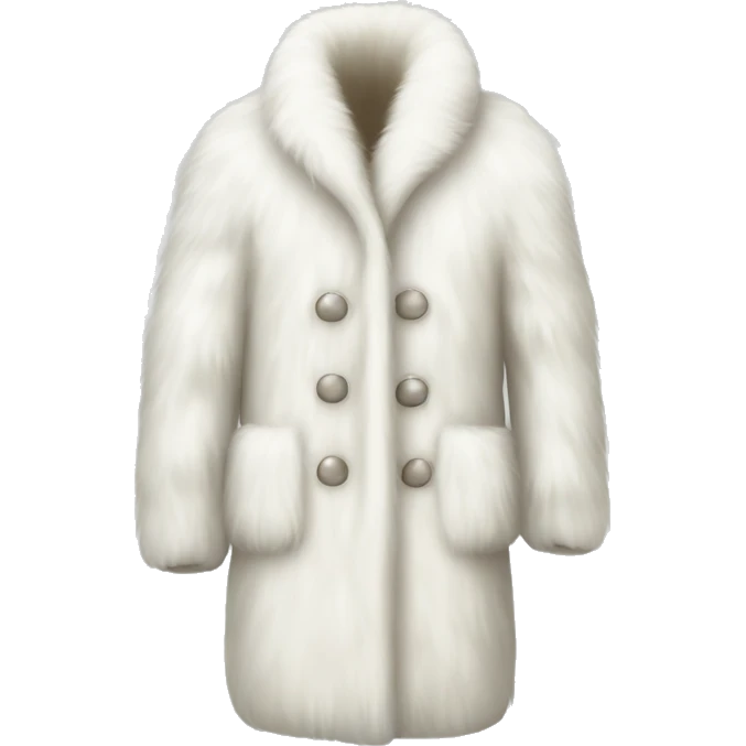 White fur coat emoji