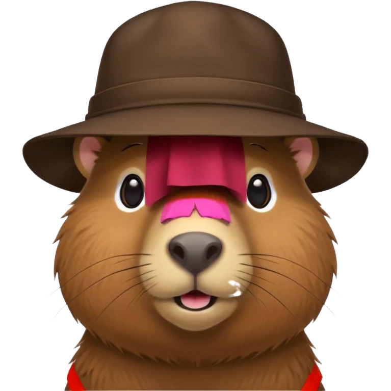 Cute Capybara wearing a hat emoji