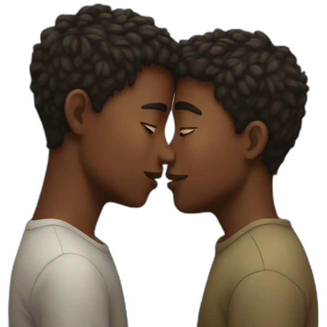 boys kissing emoji