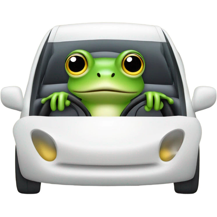 Frog driving emoji