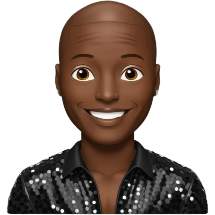 Tyrese Gibson with black sequin outfit emoji