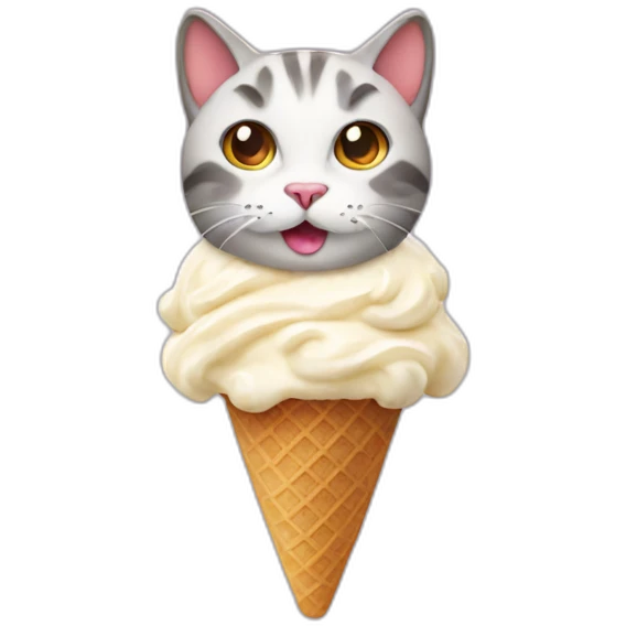Cat icecream emoji