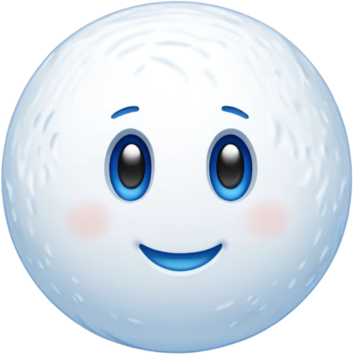 Snowball with blue outline , with the word book inside emoji