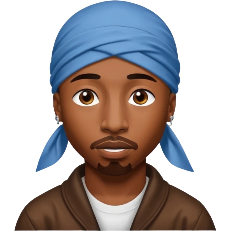 2Pac only face and durage emoji