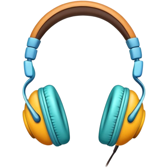 A preppy headphone emoji