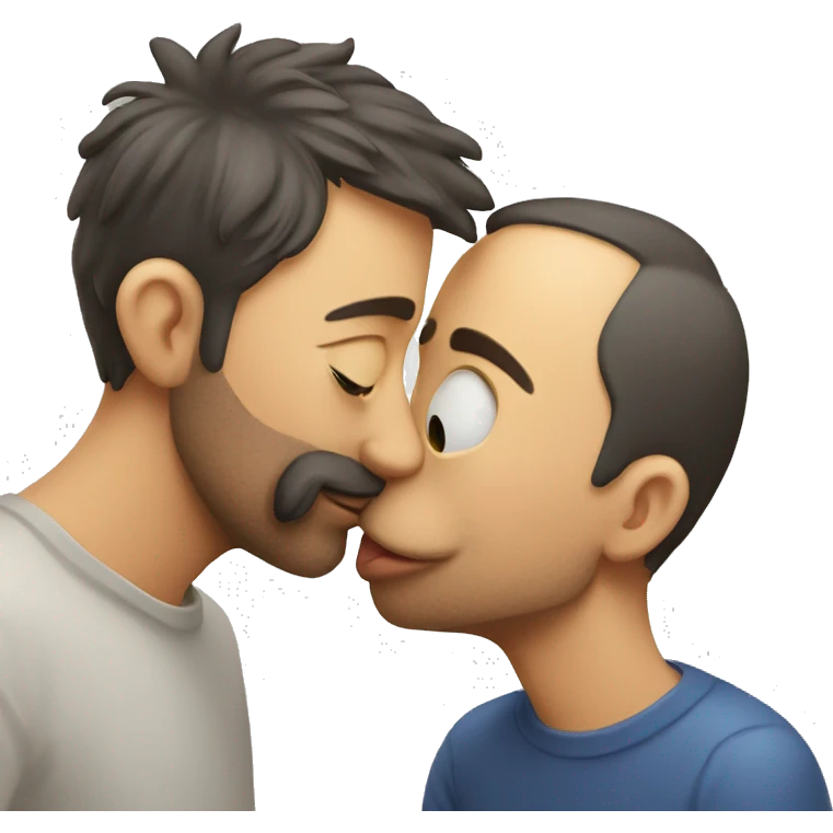 Cat kissing man emoji