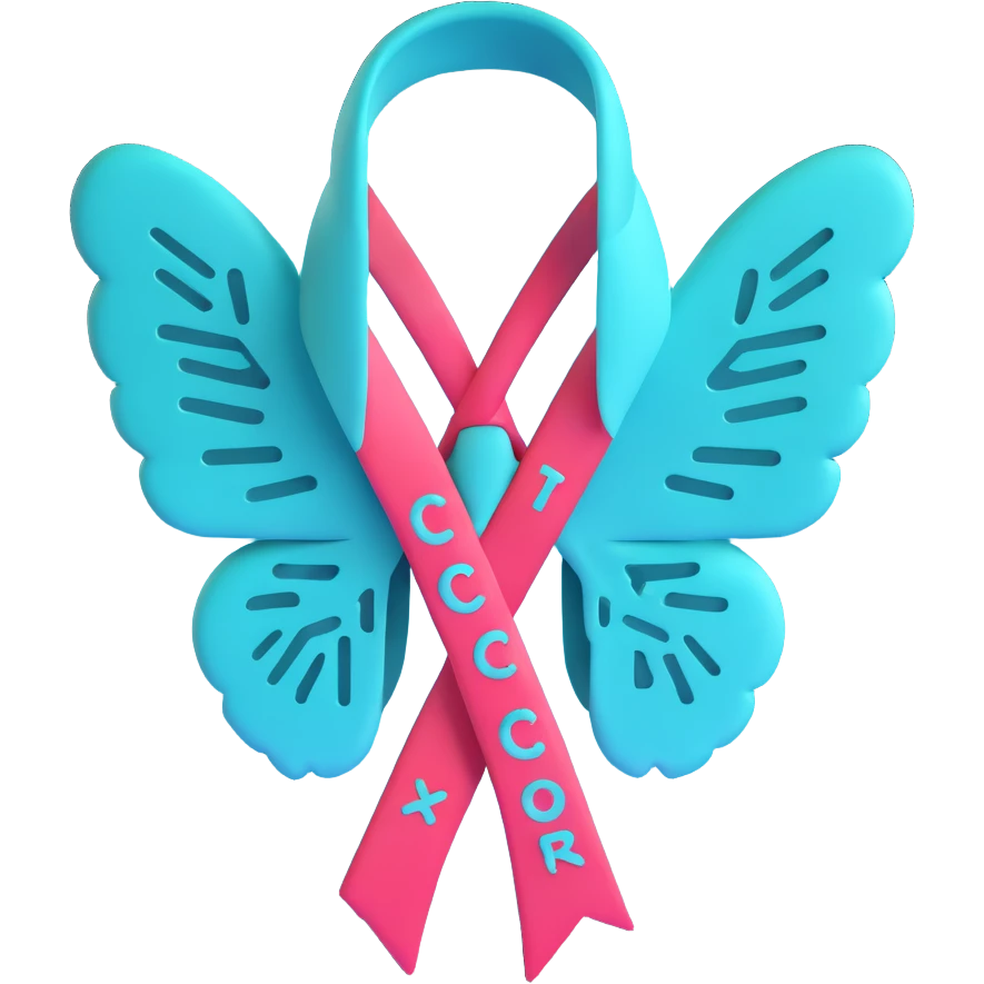tuberculosis awareness ribbon with lungs emoji