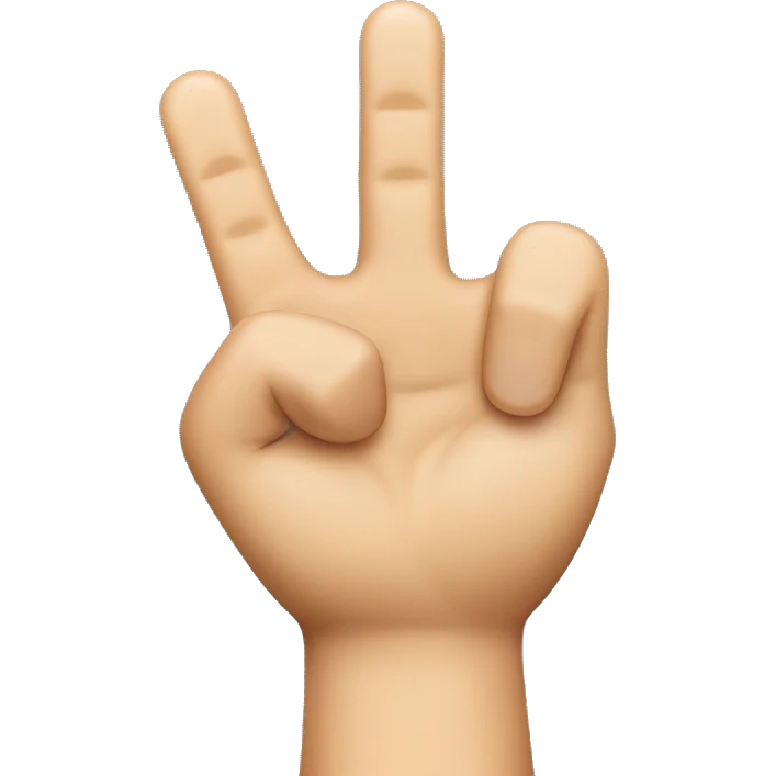 Three-finger salute fliped and turned to the right  emoji