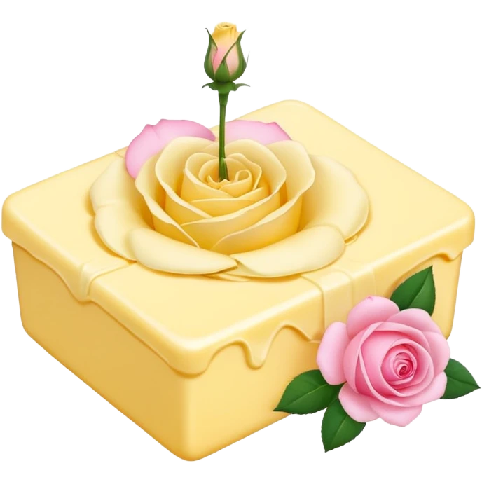 Butter with flower emoji