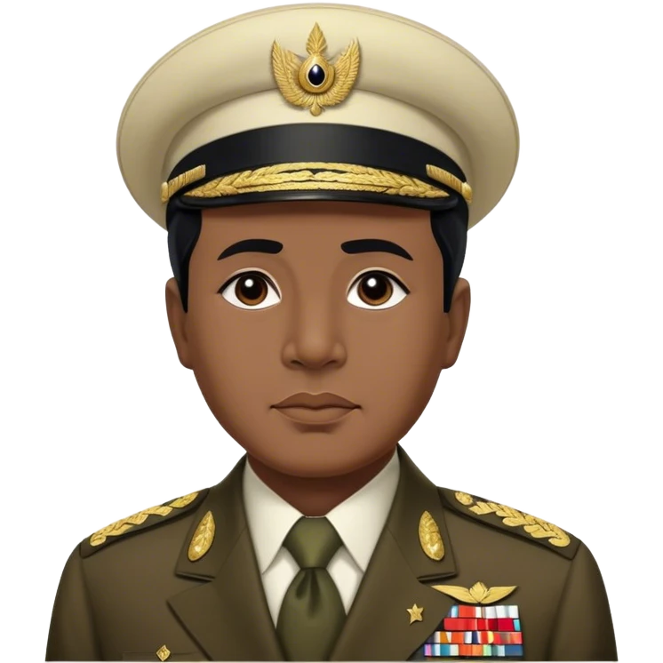 ​Cinematic Realistic Portrait of Sukarno, depicted in a lifelike, realistic style based on his iconic portrait, showcasing his thoughtful, charismatic expression in period attire, rendered with detailed textures and warm, evocative lighting that captures his pioneering spirit and national pride, emoji
