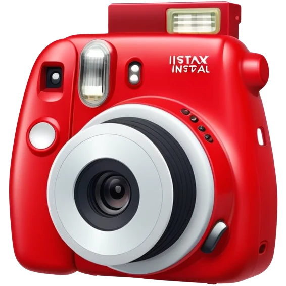 solid red instax camera emoji