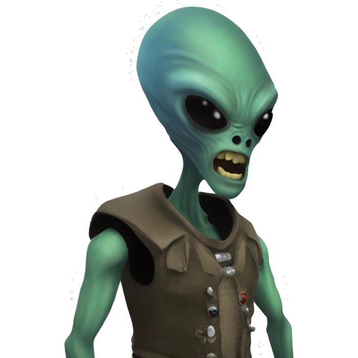 A ugly alien playing baddies on Roblox  emoji
