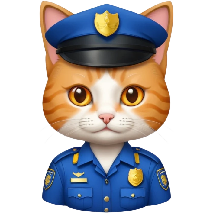 Cat in police uniform emoji