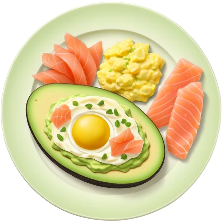 avocado and scrambled-eggs and smoked salmon emoji