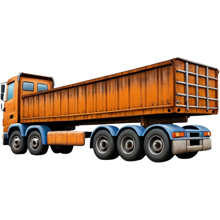 flat bed semi trailer rear view emoji