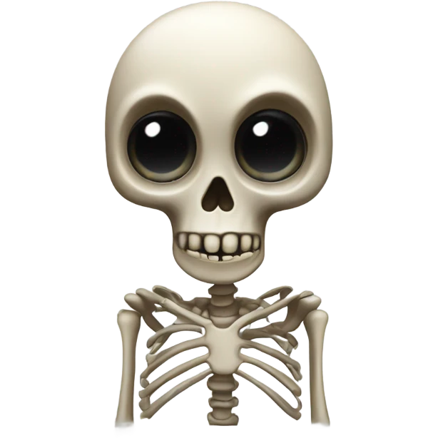 Skeleton shocked emoji